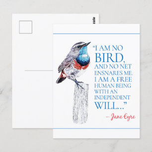 Jane Eyre - jag är ingen fågel - Blue Throated Bir Vykort