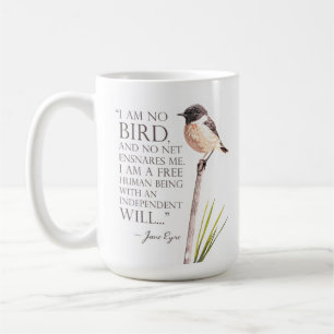 Jane Eyre - jag är ingen fågel - Brown Bird Kaffemugg