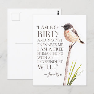 Jane Eyre - jag är ingen fågel - Brown Bird Vykort