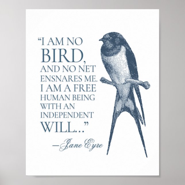 Jane Eyre - jag är ingen fågel - Svälj Poster (Framsidan)
