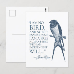 Jane Eyre - jag är ingen fågel - Svälj Vykort