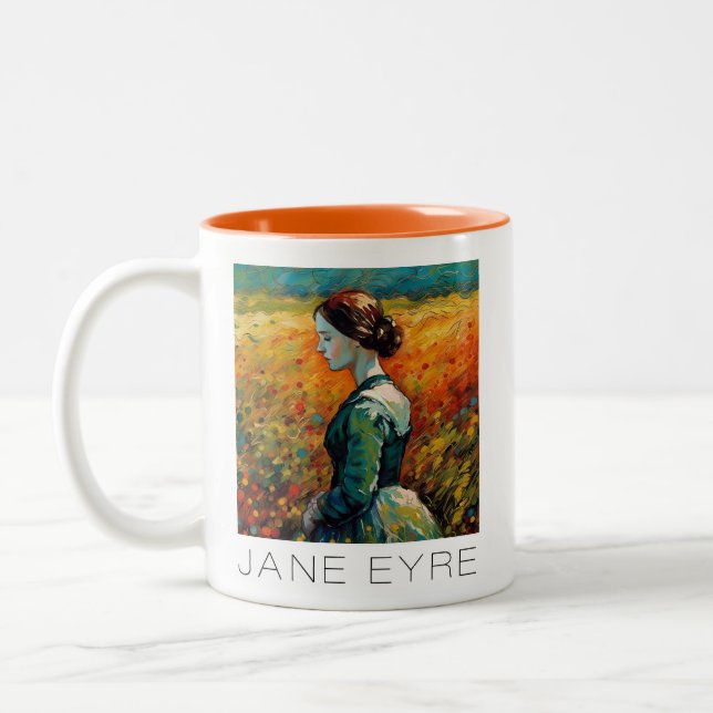 Jane Eyre Monet Stil Painting Två-Tonad Mugg (Vänster)