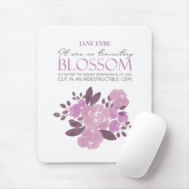Jane Eyre - No Transitory Blommar - Rosa ros Musmatta (Med mus)