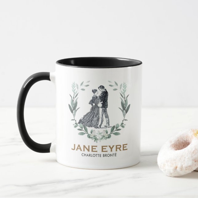 Jane Eyre och Edward Rochester med andedräkt Mugg (Med munk)