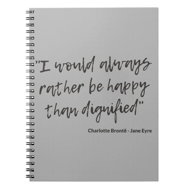 Jane Eyre Quote I Anteckningsbok (Framsidan)