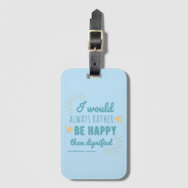 Jane Eyre Quote I - Blue Edition Bagagebricka