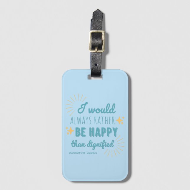 Jane Eyre Quote I - Blue Edition Bagagebricka (Framsida vertikal)