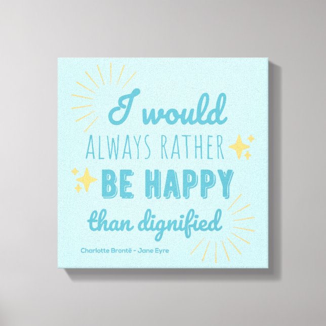 Jane Eyre Quote I - Blue Edition Canvastryck (Framsida)