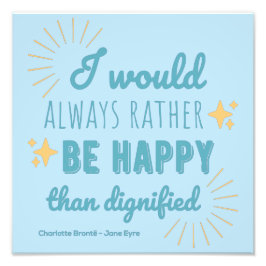 Jane Eyre Quote I - Blue Edition Fototryck