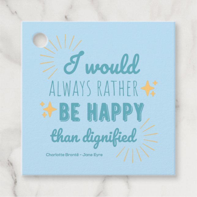 Jane Eyre Quote I - Blue Edition Gåvor Etiketter (Framsida)
