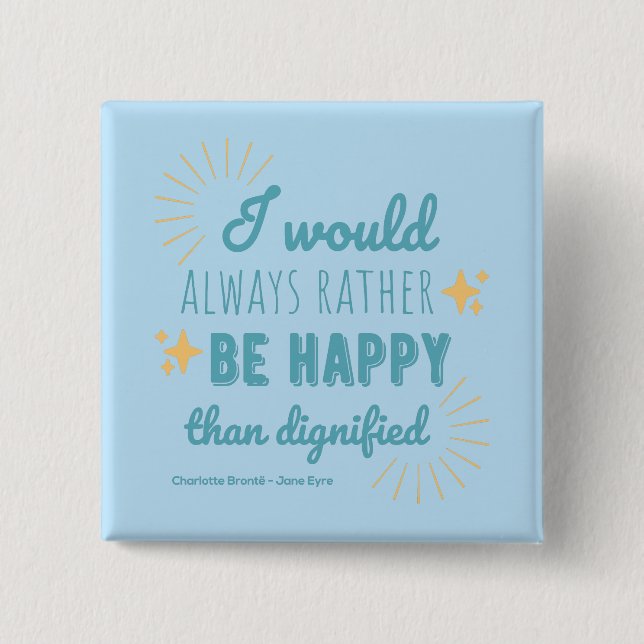 Jane Eyre Quote I - Blue Edition Knapp (Framsida)