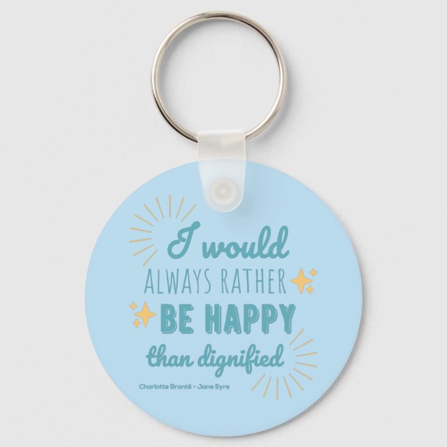 Jane Eyre Quote I - Blue Edition Nyckelring (Framsida)