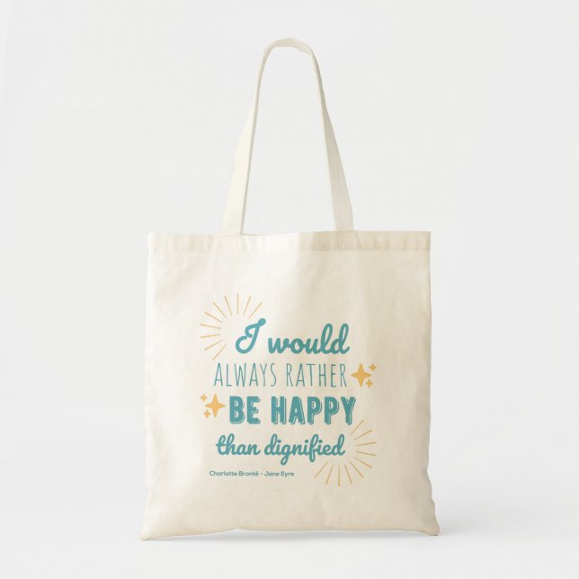 Jane Eyre Quote I - Blue Edition Tygkasse (Framsidan)