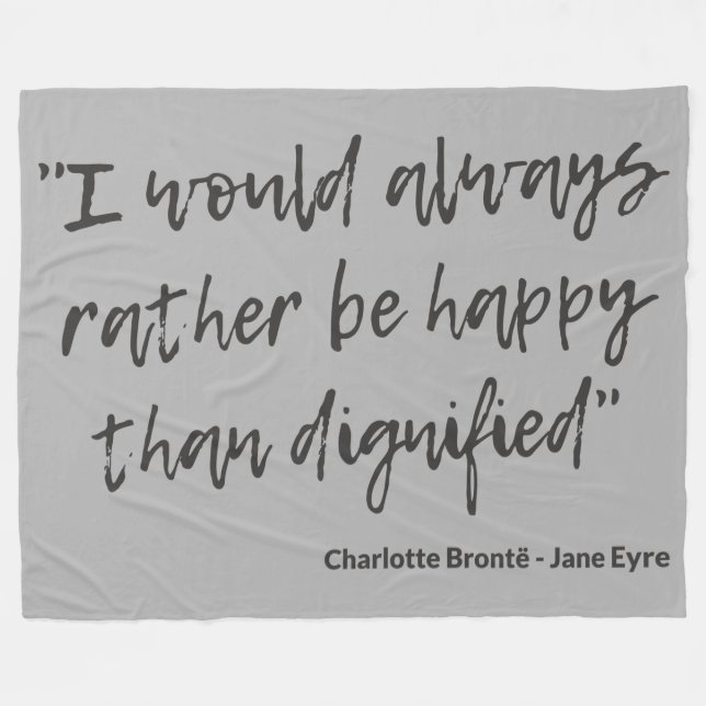 Jane Eyre Quote I Fleecefilt (Framsidan (Horisontell))