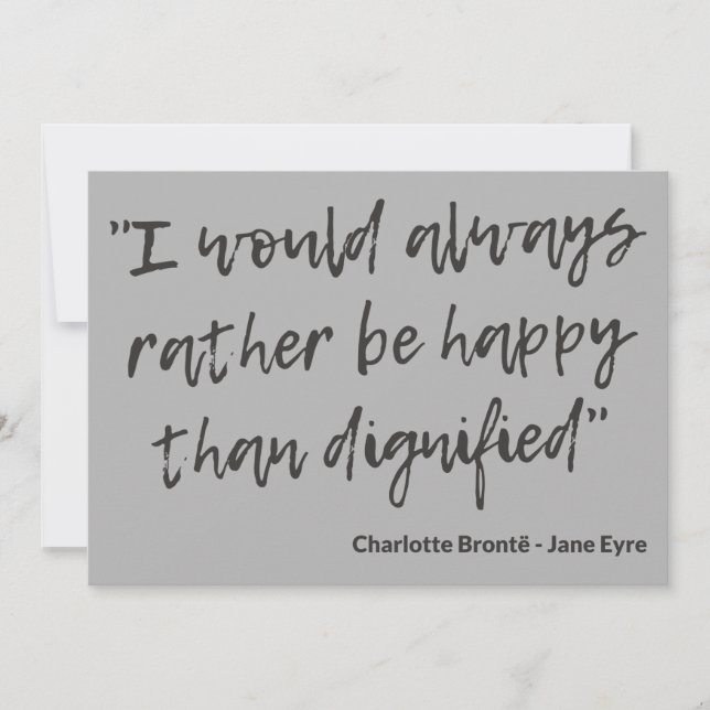 Jane Eyre Quote I Inbjudningar (Framsida)