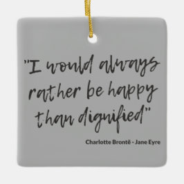 Jane Eyre Quote I Julgransprydnad Keramik