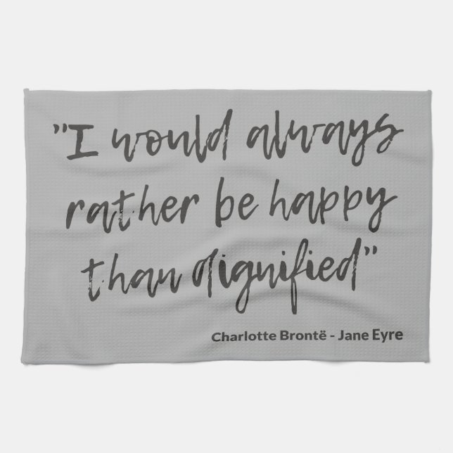 Jane Eyre Quote I Kökshandduk (Horisontell)