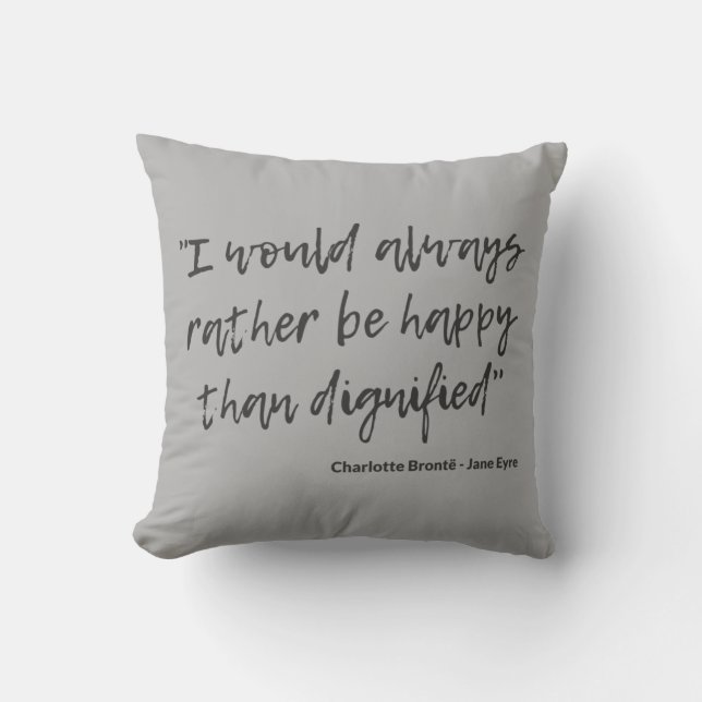 Jane Eyre Quote I Kudde (Framsida)