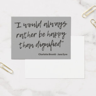 Jane Eyre Quote I Visitkort