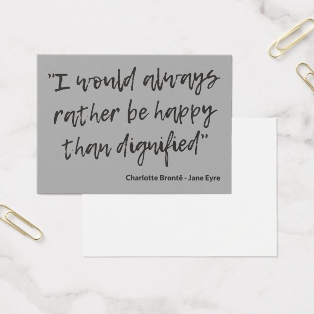 Jane Eyre Quote I Visitkort (Kontor)