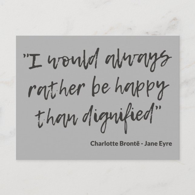 Jane Eyre Quote I Vykort (Framsida)