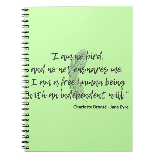 Jane Eyre Quote II Anteckningsbok (Framsidan)