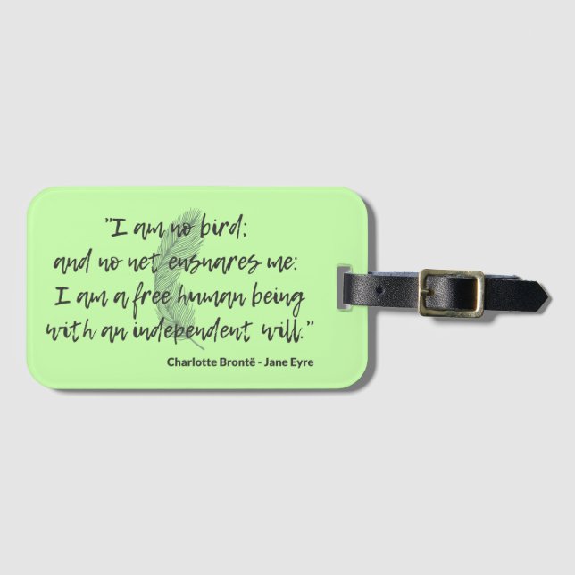 Jane Eyre Quote II Bagagebricka (Framsida horisontal)