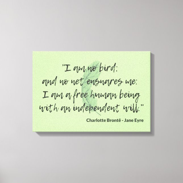 Jane Eyre Quote II Canvastryck (Framsida)