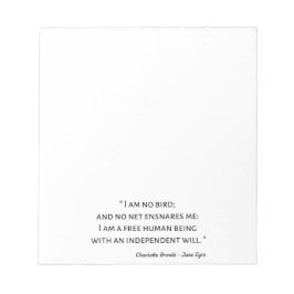 Jane Eyre Quote II - Classic Stil Anteckningsblock