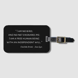 Jane Eyre Quote II - Classic Stil Bagagebricka