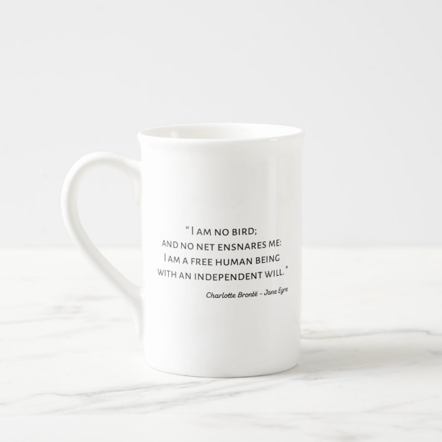 Jane Eyre Quote II - Classic Stil Benporslin Mugg (Vänster)
