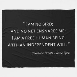 Jane Eyre Quote II - Classic Stil Fleecefilt