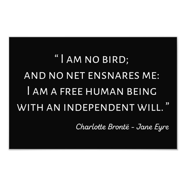 Jane Eyre Quote II - Classic Stil Fototryck (Framsidan)