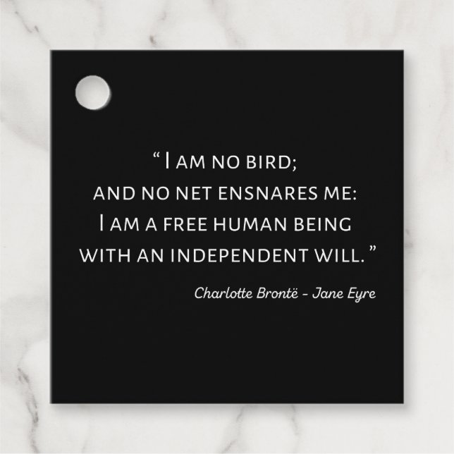 Jane Eyre Quote II - Classic Stil Gåvor Etiketter (Framsida)