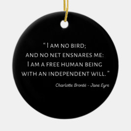 Jane Eyre Quote II - Classic Stil Julgransprydnad Keramik
