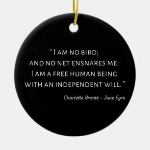 Jane Eyre Quote II - Classic Stil Julgransprydnad Keramik