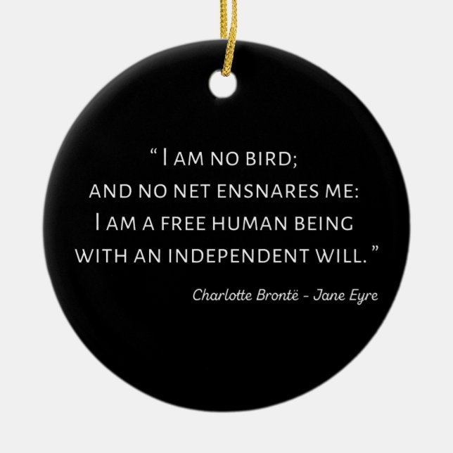 Jane Eyre Quote II - Classic Stil Julgransprydnad Keramik (Framsidan)