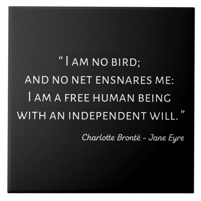 Jane Eyre Quote II - Classic Stil Kakelplatta (Framsidan)