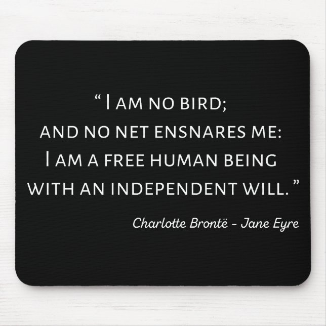 Jane Eyre Quote II - Classic Stil Musmatta (Framsidan)