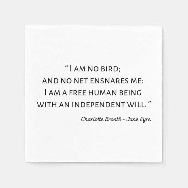 Jane Eyre Quote II - Classic Stil Pappersservett (Framsidan)