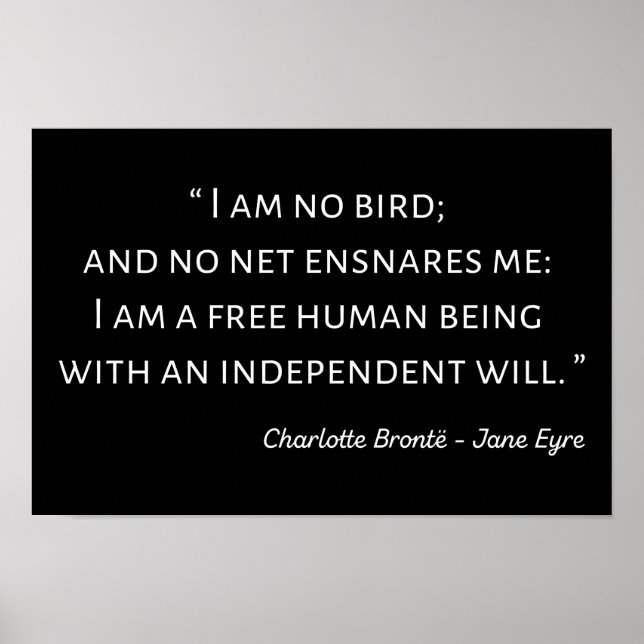 Jane Eyre Quote II - Classic Stil Poster (Framsidan)