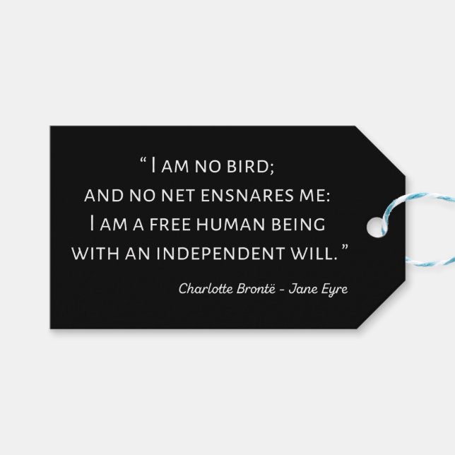 Jane Eyre Quote II - Classic Stil Presentetikett (Framsidan (Horisontell))