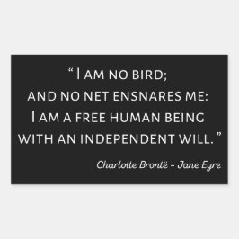 Jane Eyre Quote II - Classic Stil Rektangulärt Klistermärke