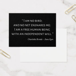 Jane Eyre Quote II - Classic Stil Visitkort