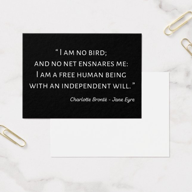 Jane Eyre Quote II - Classic Stil Visitkort (Kontor)