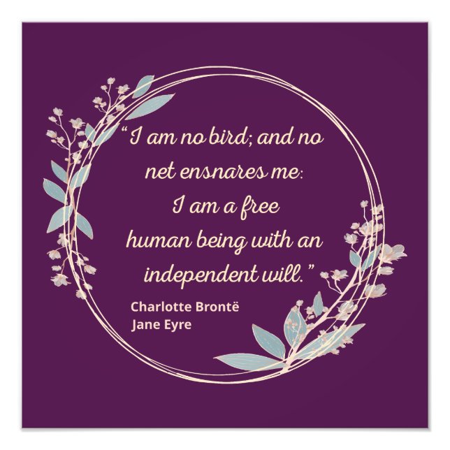 Jane Eyre Quote II - Cute Stil Fototryck (Framsidan)