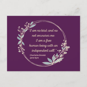 Jane Eyre Quote II - Cute Stil Vykort