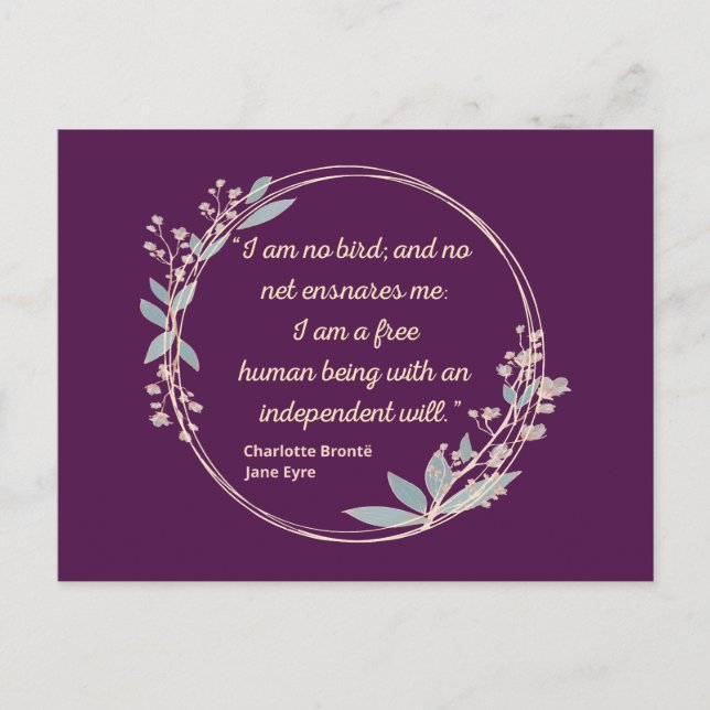 Jane Eyre Quote II - Cute Stil Vykort (Framsida)