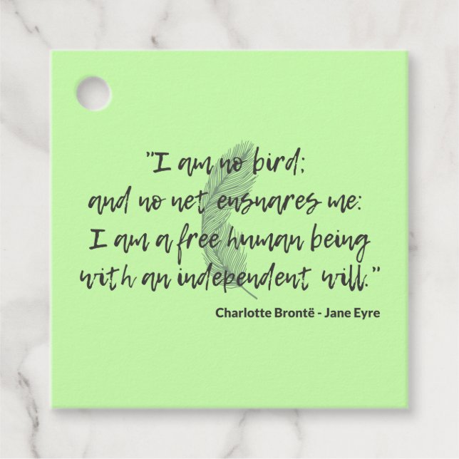 Jane Eyre Quote II Gåvor Etiketter (Framsida)