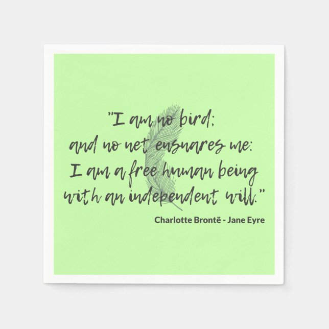 Jane Eyre Quote II Pappersservett (Framsidan)